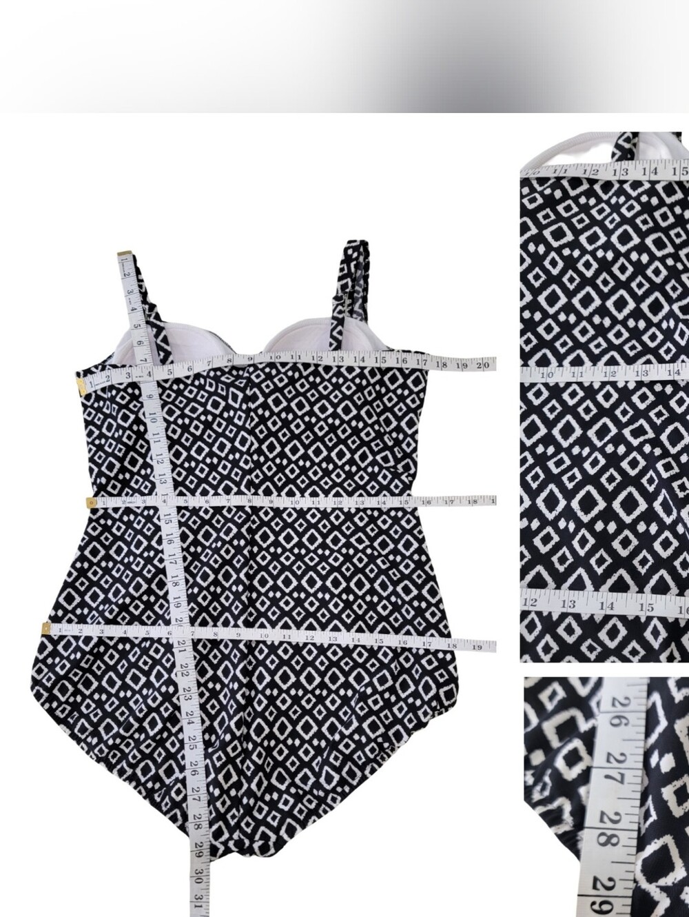 Miraclesuit Black White Geometric One Piece Swimsuit Size 16 (see measurements) - Picture 14 of 16